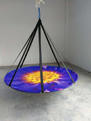Flowerhouse FHFS-LOTUS-SET 84" X 72" Blooming Lotus Lounge Chair With Stand