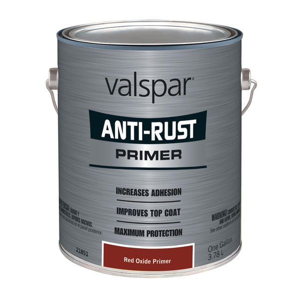 Pintura a base de aceite Valspar Anti-Rust Gloss Red Oxide, 1 galón (paquete de 2)