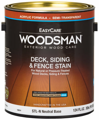 Acrylic Deck, Siding & Fence Stain, Semi-Transparent Neutral Base, 1-Gallon (Pack of 2)