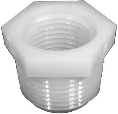 Accesorio para tuberías, casquillo hexagonal de nailon, 1-1/4 MPT x 1 pulg. FPT (paquete de 5)