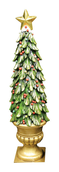 Puleo Christmas Tree Holiday Decoration Multicolored Resin 1 each