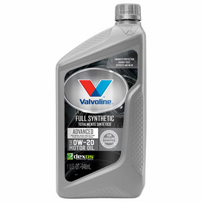 Aceite de motor, totalmente sintético, 0W-20, 1 cuarto de galón (paquete de 6)