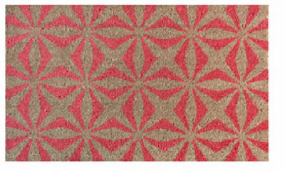 Felpudo de fibra de coco, color naranja monarca, 18 x 30 pulgadas.