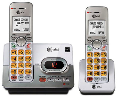 Sistema de contestador telefónico inalámbrico, identificador de llamadas/llamada en espera, 2 auriculares