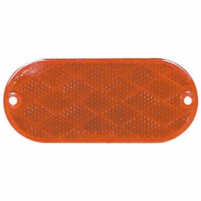 Reflector para remolque, autoadhesivo, ovalado, color ámbar, 4-3/8 x 1-7/8 pulgadas.