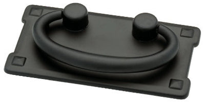 Tirador para gabinete, asa horizontal, negro plano, 3 pulg.