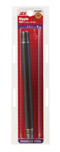 Ace 1/4 in. MPT x 6 in. L Stainless Steel Nipple