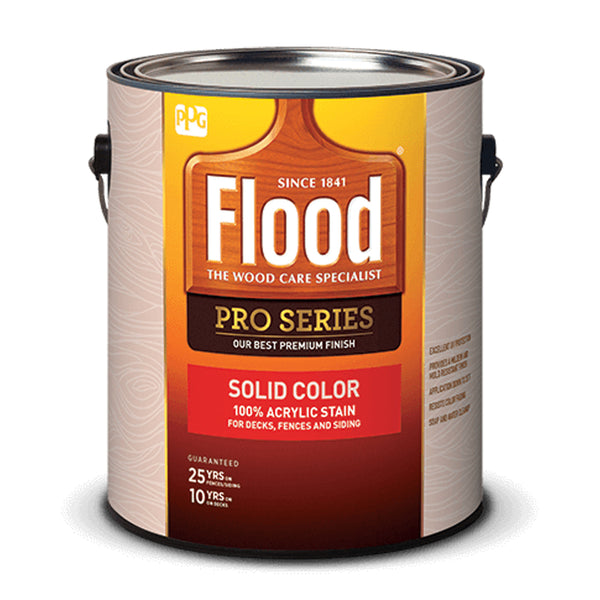 Flood Pro Series Solid Satin Navajo Red Acrylic Wood Stain 1 gal. (Pack of 4)