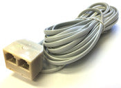 Black Point Products Inc Bt-020-White 25' White Duplex Telephone Cord Jack Extension