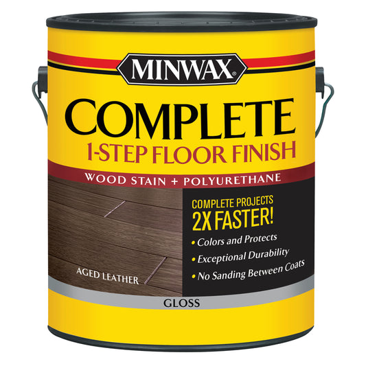 Minwax Complete Gloss Aged Leather Oil-Based Indoor All-In-One Stain and Finish 1 gal. (Pack of 2)