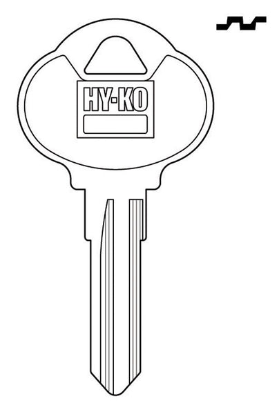Llave en blanco Hy-Ko Automotive de doble cara para el club (paquete de 10)