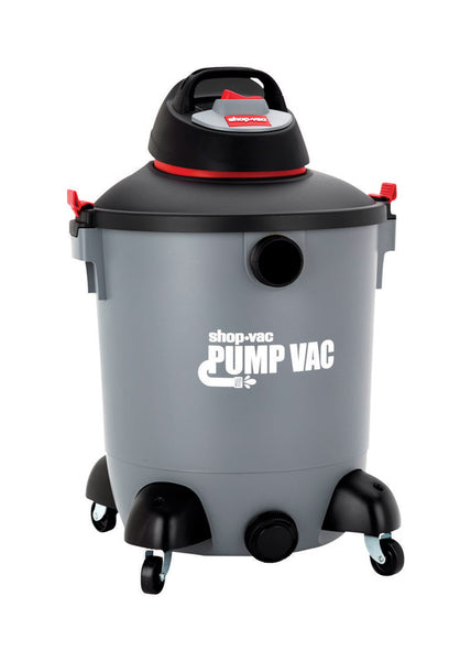 Shop-Vac Plastic Gray Corded Wet/Dry Pump Utility Vacuum 11.8A 6 HP 135 CFM 14 gal. Capacity, 26 in.