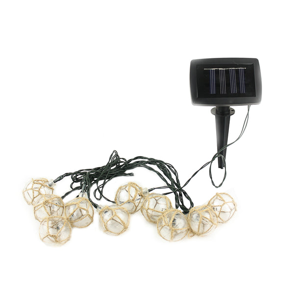 Cadena de luces LED con energía solar Coleman Cable Moonrays en blanco y negro, paquete de 1