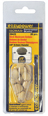 Dowel Plug, Mushroom, 3/8-In., 20-Pk.