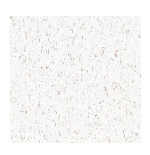 Azulejo de piso de vinilo Armstrong de 12 pulgadas de ancho x 12 pulgadas de largo con textura Imperial Excelon estándar, blanco frío, 45 pies cuadrados