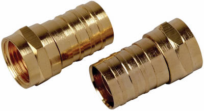 Conector coaxial RG6U "F" en paquete de 4