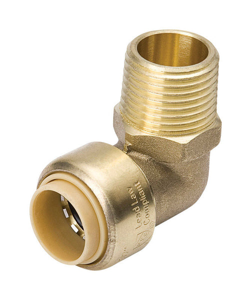 Codo de latón ProLine Push MPT