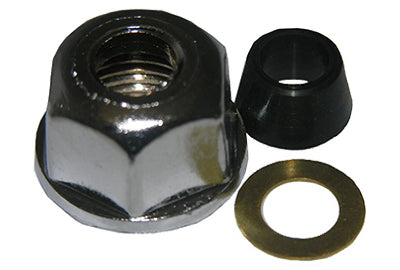 Faucet Chrome Plated Supply Tube Connection Nut 3/8-In. Tube x 41641-In. FIP (Pack of 6)