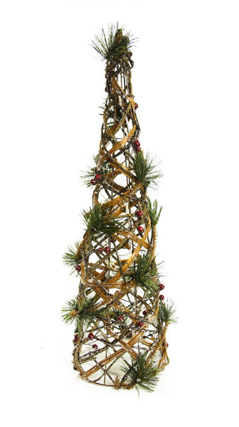Led Cone Tree Rattn23.5" (Pack of 2)