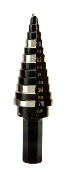 Broca escalonada de acero de alta velocidad de Klein Tools con vástago hexagonal, 1 pieza