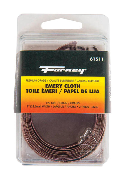 Tela de esmeril de 120 g y 1,8 m, paquete de 1