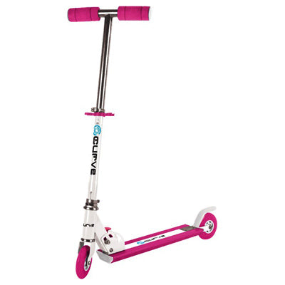 Patinete plegable con luz, color rosa
