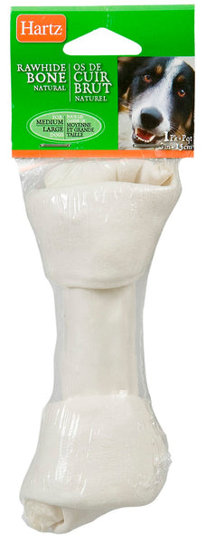 Hueso de nudo redondo de cuero crudo Natural Dental™ de 7" de Hartz 90992