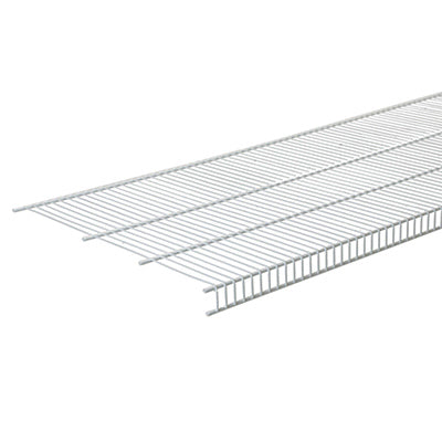 Estante de alambre de malla cerrada, blanco, 6 pies x 16 pulgadas.