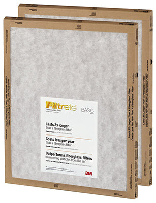 Filtro de aire plisado, 3 meses, panel plano, blanco, 20 x 20 x 1 pulg. (paquete de 24)