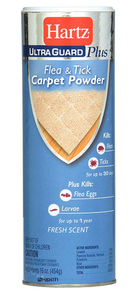 Tratamiento antipulgas en polvo Hartz UltraGuard Plus, 16 oz