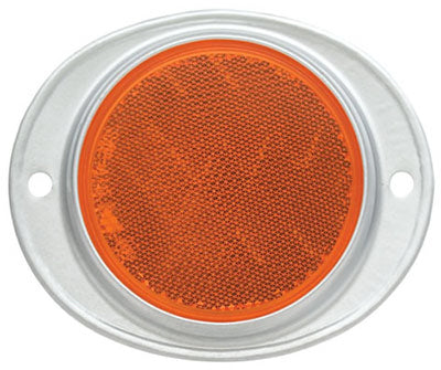 Reflector para remolque, ámbar, carcasa de aluminio, 3 pulg.