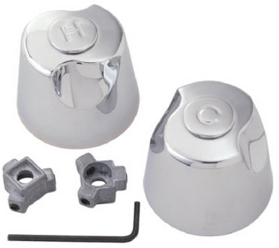 Mango para lavabo, bañera y ducha Fit-All, cromado, 1 x 1,75 in, paquete de 2.