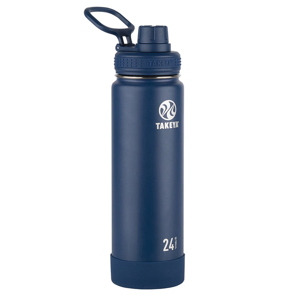 Botella de agua de doble pared Takeya Actives de 24 oz., color medianoche