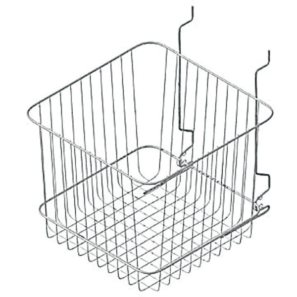 Cesta de exhibición con sistema de rejilla galvanizada negra Southern Imperial de 8 pulg. de alto x 12 pulg. de ancho x 12 pulg. de largo, 1 paquete (paquete de 6)