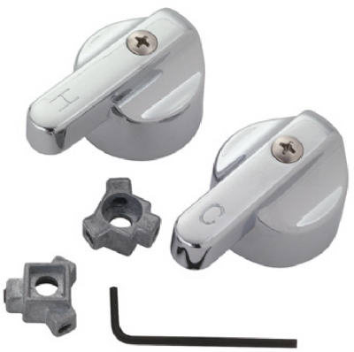 Par de manijas para lavabo, bañera y ducha Fit-All, cromadas