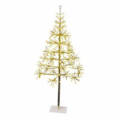 LED Light Burst Gold Tree, Warm White with Twinkle, 42-In.