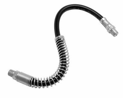Grease Gun Flex Hose With Spring Guard, 12-In.