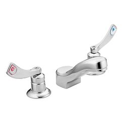 Grifo para lavabo de dos manijas cromado