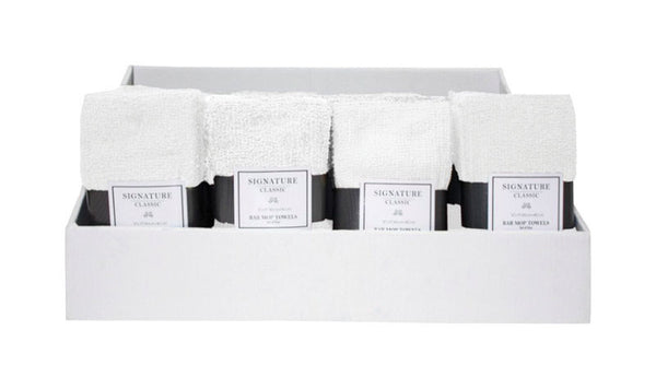 BAR MOP TOWELS WHT 4PK