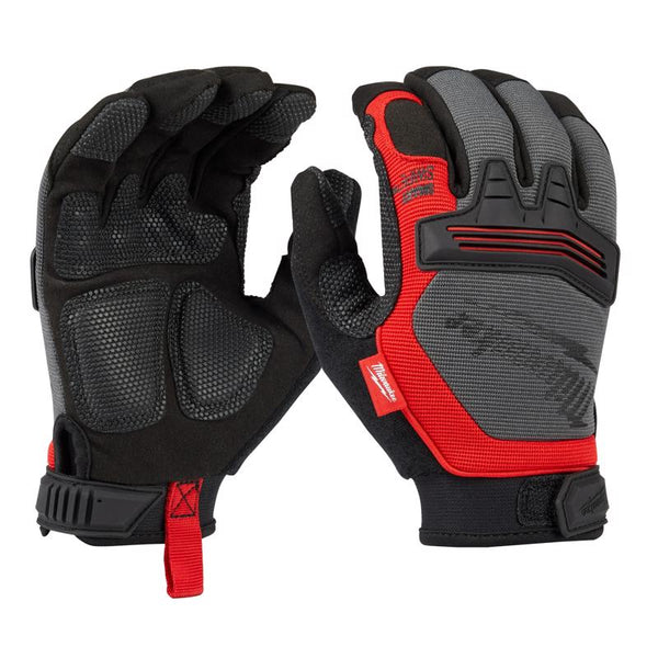 Milwaukee Demolition Fabric Work Gloves Black/Red XL 1 pair