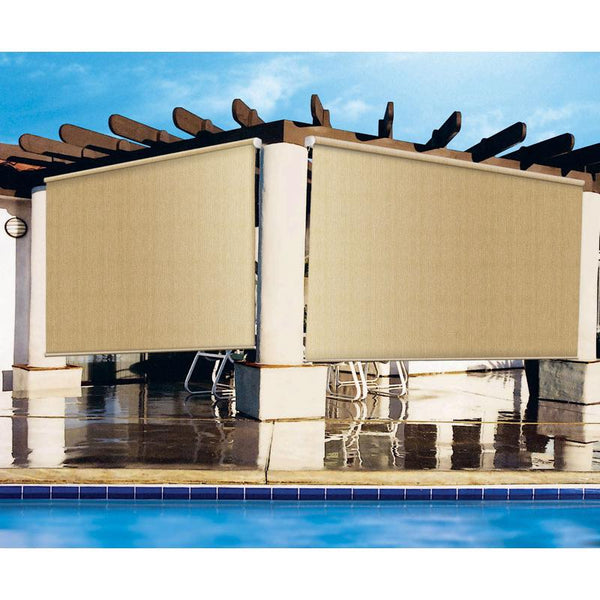 Cortina enrollable para ventana exterior Coolaroo Beige (paquete de 3).