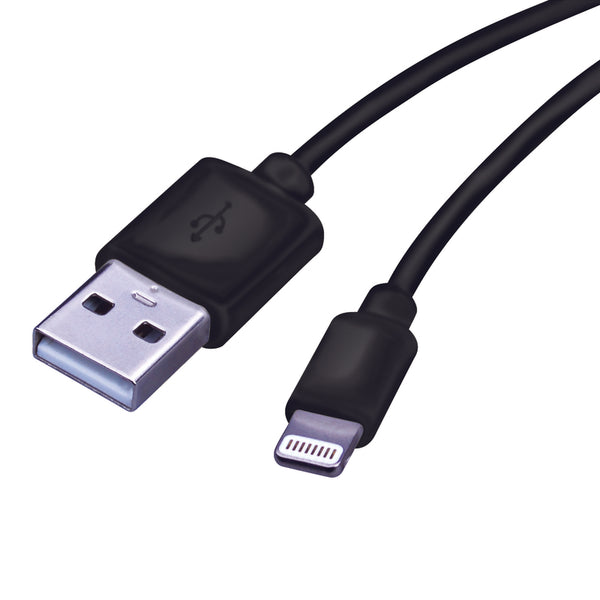 Cable de carga y sincronización de Lightning a USB Fabcordz de 3 pies, color negro