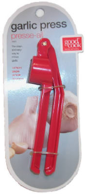 Cast Aluminum/White Garlic Press
