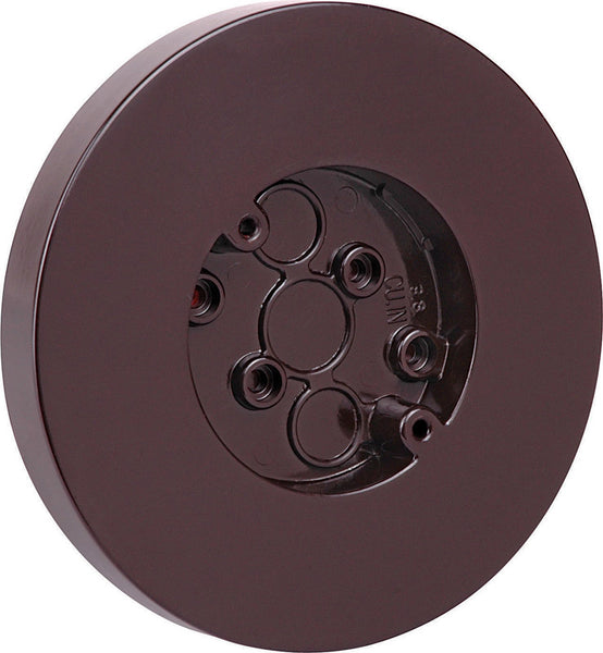 Carlon 6-1/2 in. Round Phenolic 1 gang Surface Mount Box Brown