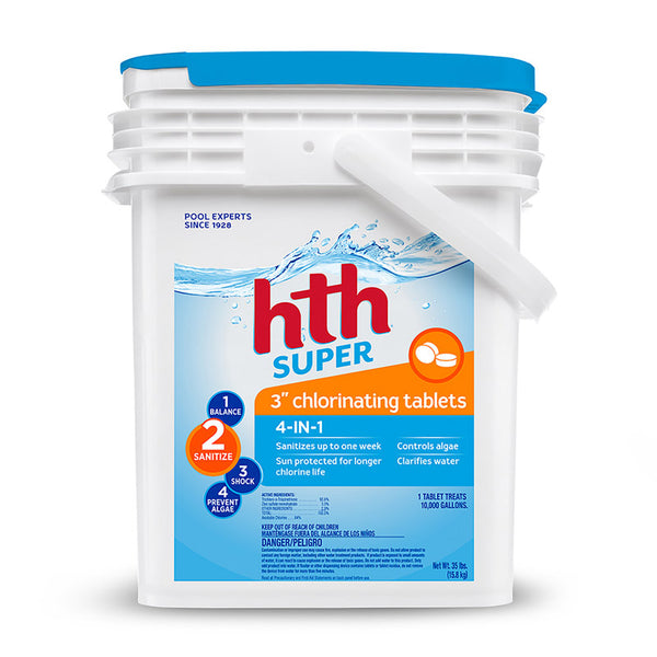 hth Super Tablet Productos químicos clorantes - 2 Sanitize 35 lb.