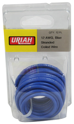 Cable automotriz, aislamiento, azul, 12 AWG, 12 pies.