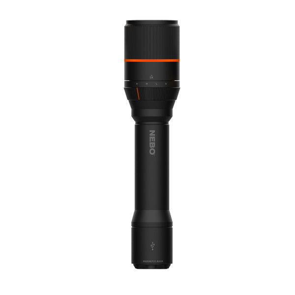 Nebo Davinci Black Aluminum 3500 lm. LED Rechargeable Flashlight with 21700 Battery