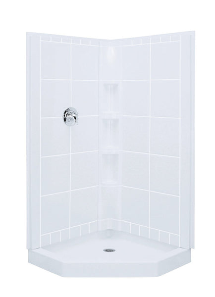 Juego de ducha de pared Sterling Intrigue White
