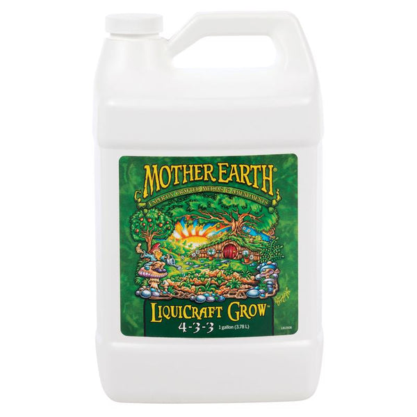 Nutrientes para plantas hidropónicas Mother Earth Liquicraft Grow 1 galón.