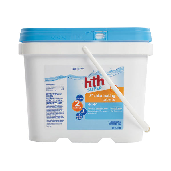 hth Super Tablet Productos químicos clorantes - 2 Sanitize 9.6 lb.